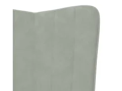 Silla de relajación de terciopelo gris claro
