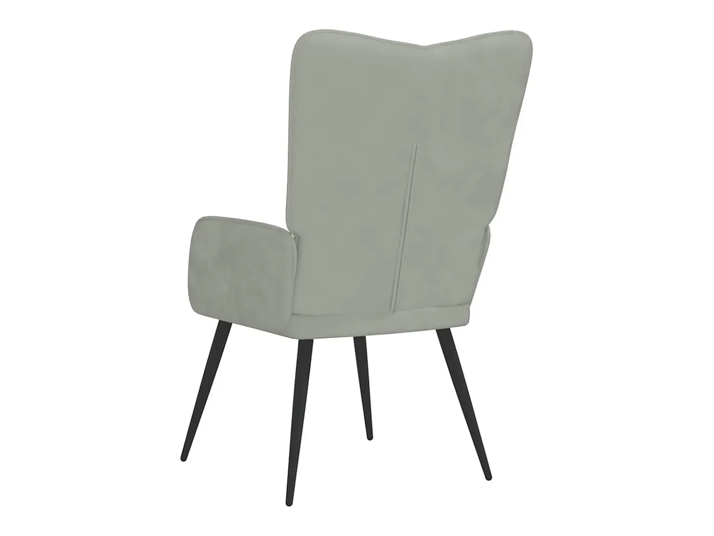 Silla de relajación de terciopelo gris claro