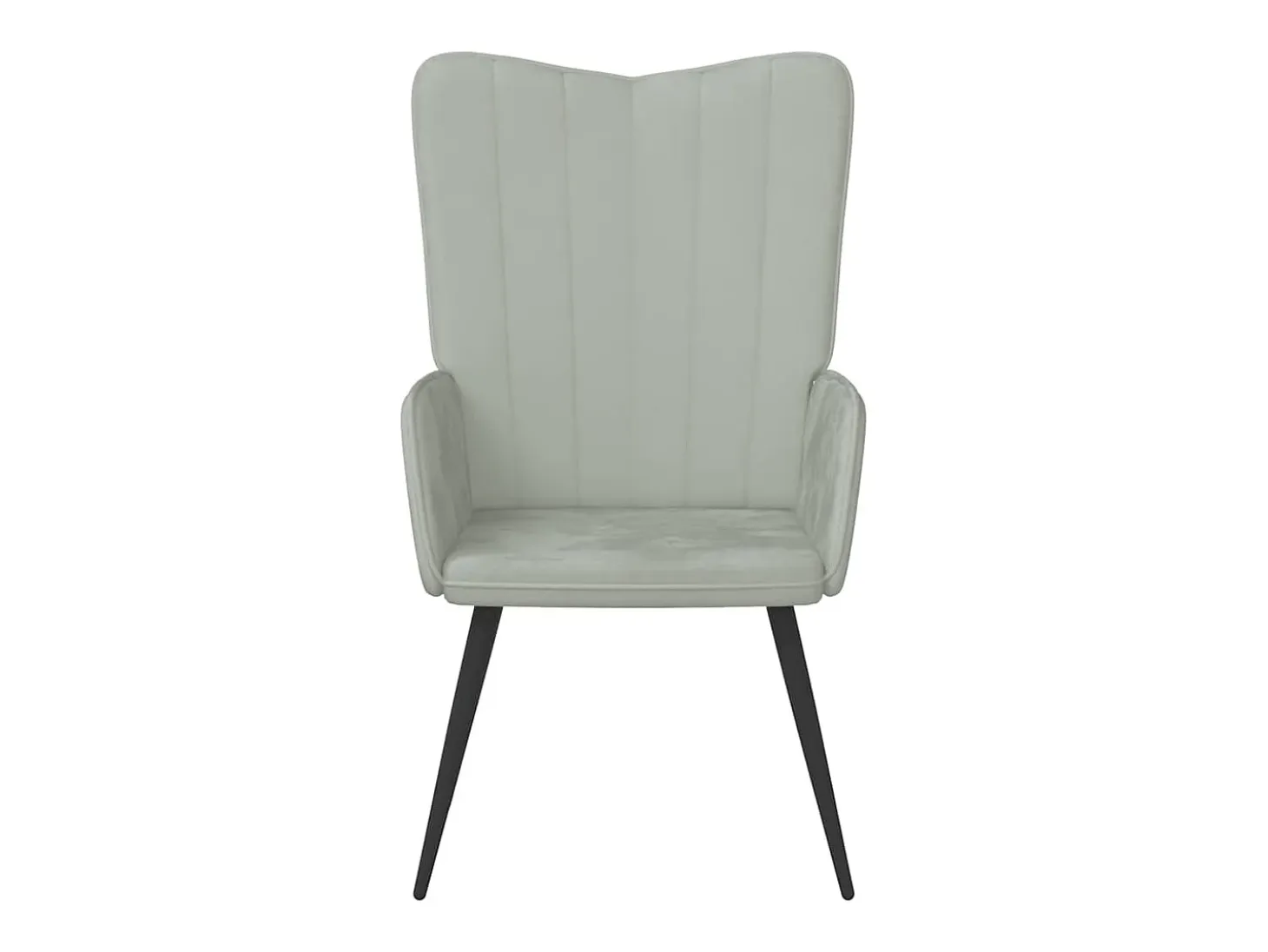 Silla de relajación de terciopelo gris claro