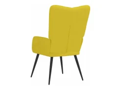 Silla de relajación de terciopelo amarillo mostaza