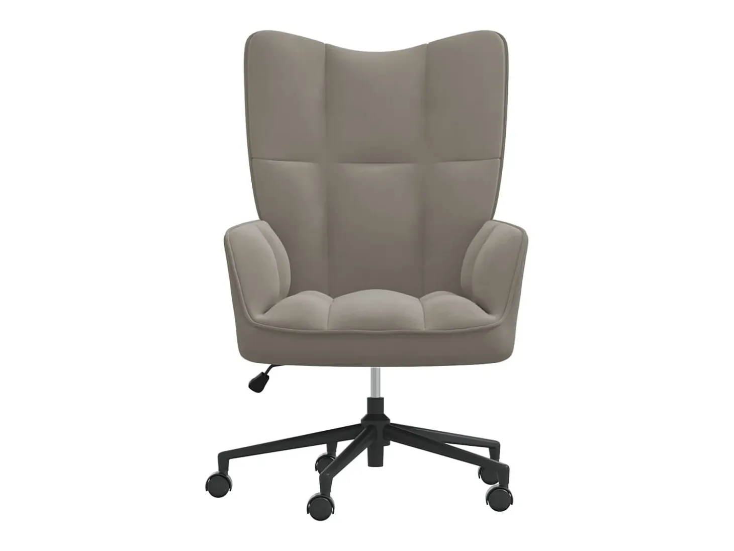 Silla de relajación de terciopelo gris claro