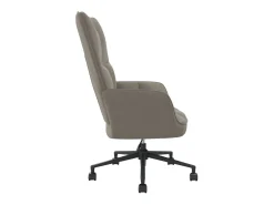 Silla de relajación de terciopelo gris claro