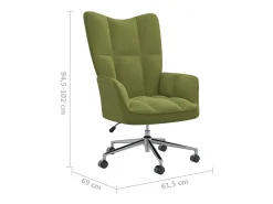 Silla de relajación de terciopelo verde claro