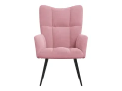 Silla de relajación de terciopelo rosa