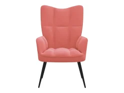 Silla de relajación de terciopelo rosa ES80531