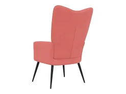 Silla de relajación de terciopelo rosa ES80531