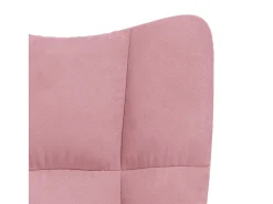 Silla de relajación de terciopelo rosa