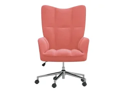 Silla de relajación de terciopelo rosa
