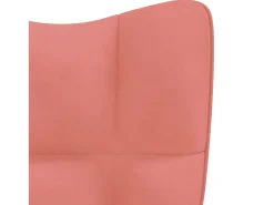 Silla de relajación de terciopelo rosa