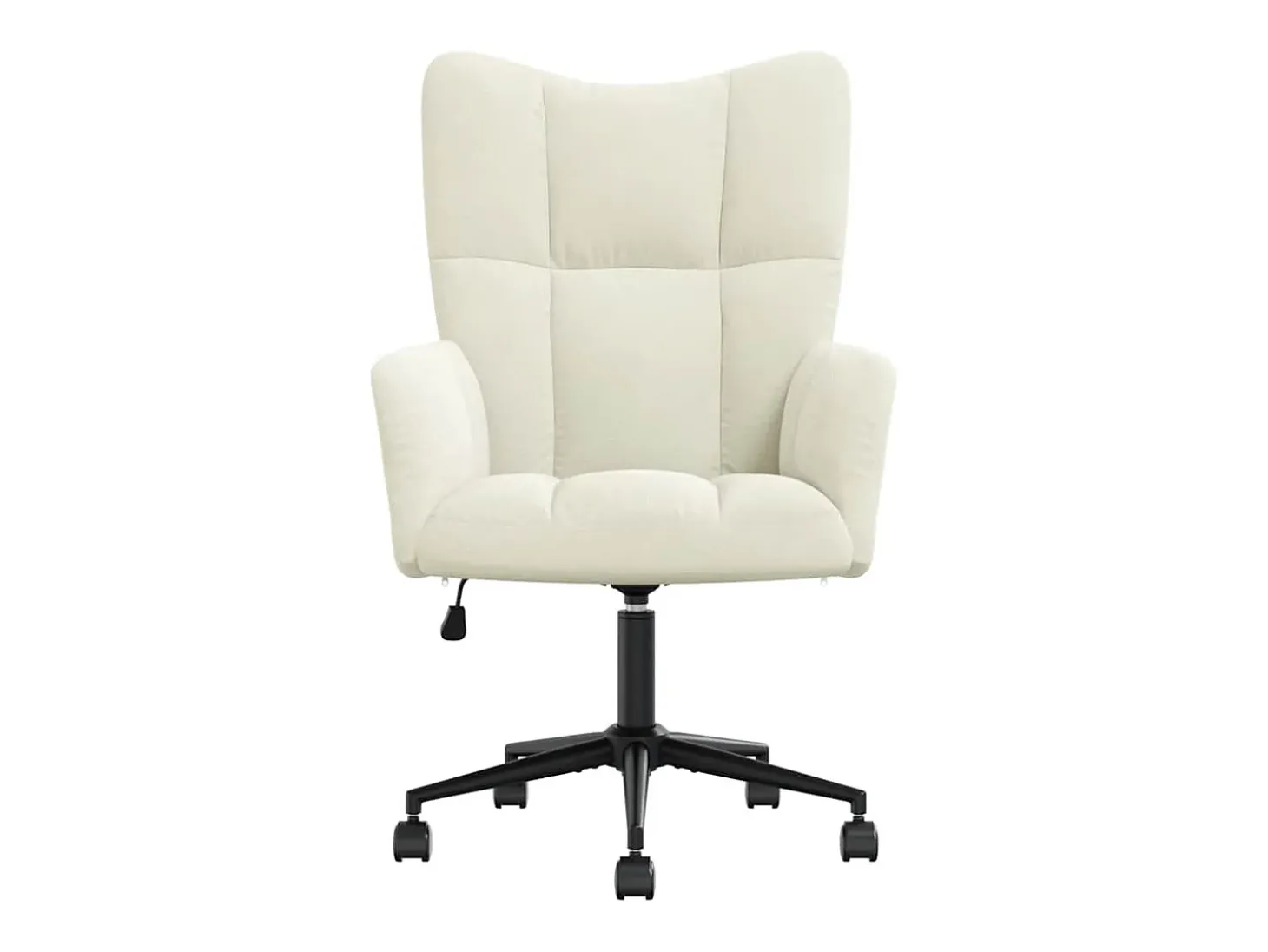 Silla de relajación de terciopelo blanco crema