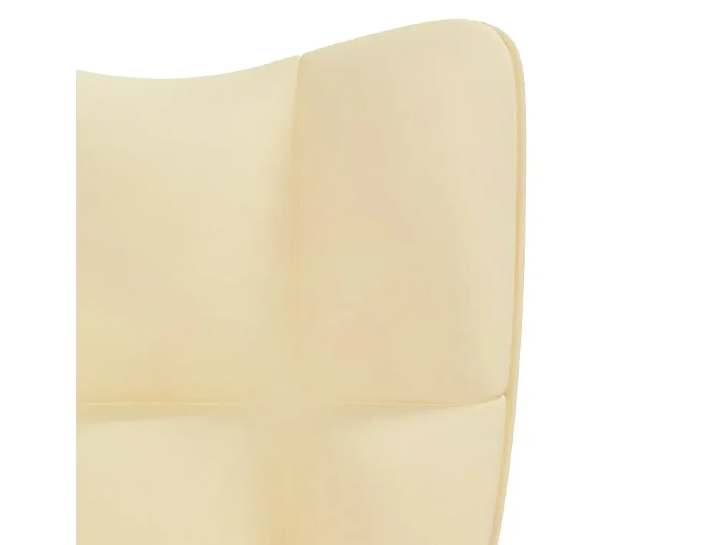 Silla de relajación de terciopelo blanco crema