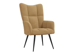Silla de relajación de terciopelo marrón