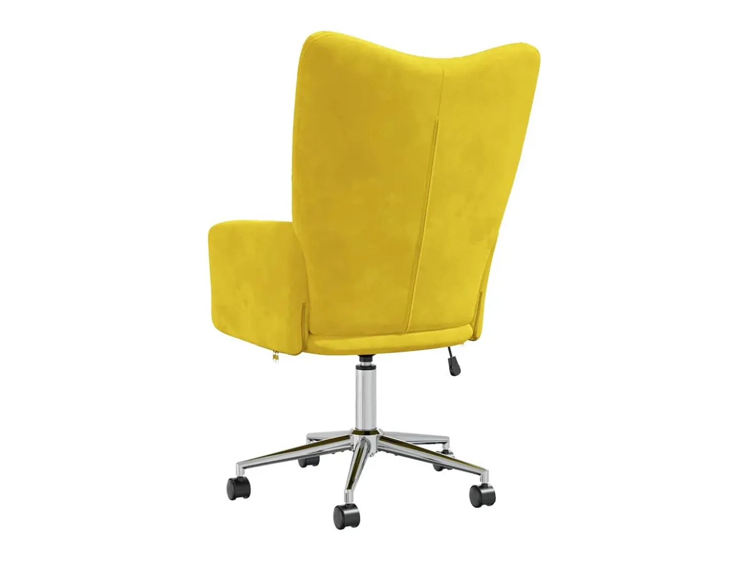 Silla de relajación de terciopelo amarillo mostaza