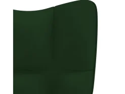 Silla de relajación de terciopelo verde oscuro