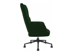 Silla de relajación de terciopelo verde oscuro