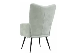 Silla de relajación de terciopelo gris claro