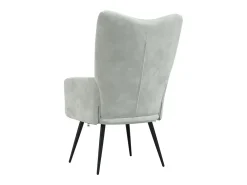 Silla de relajación de terciopelo gris claro