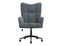 Silla de relajación de terciopelo gris oscuro