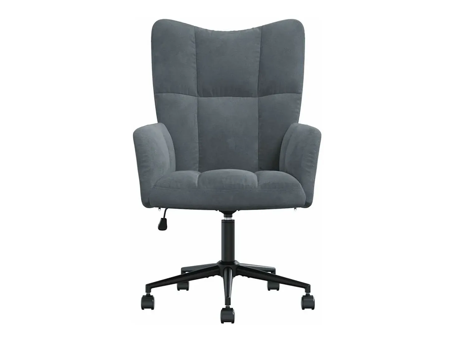 Silla de relajación de terciopelo gris oscuro