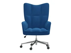 Silla de relajación de terciopelo azul