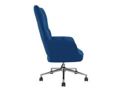 Silla de relajación de terciopelo azul