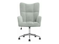 Silla de relajación de terciopelo gris claro