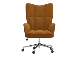 Silla de relajación de terciopelo marrón