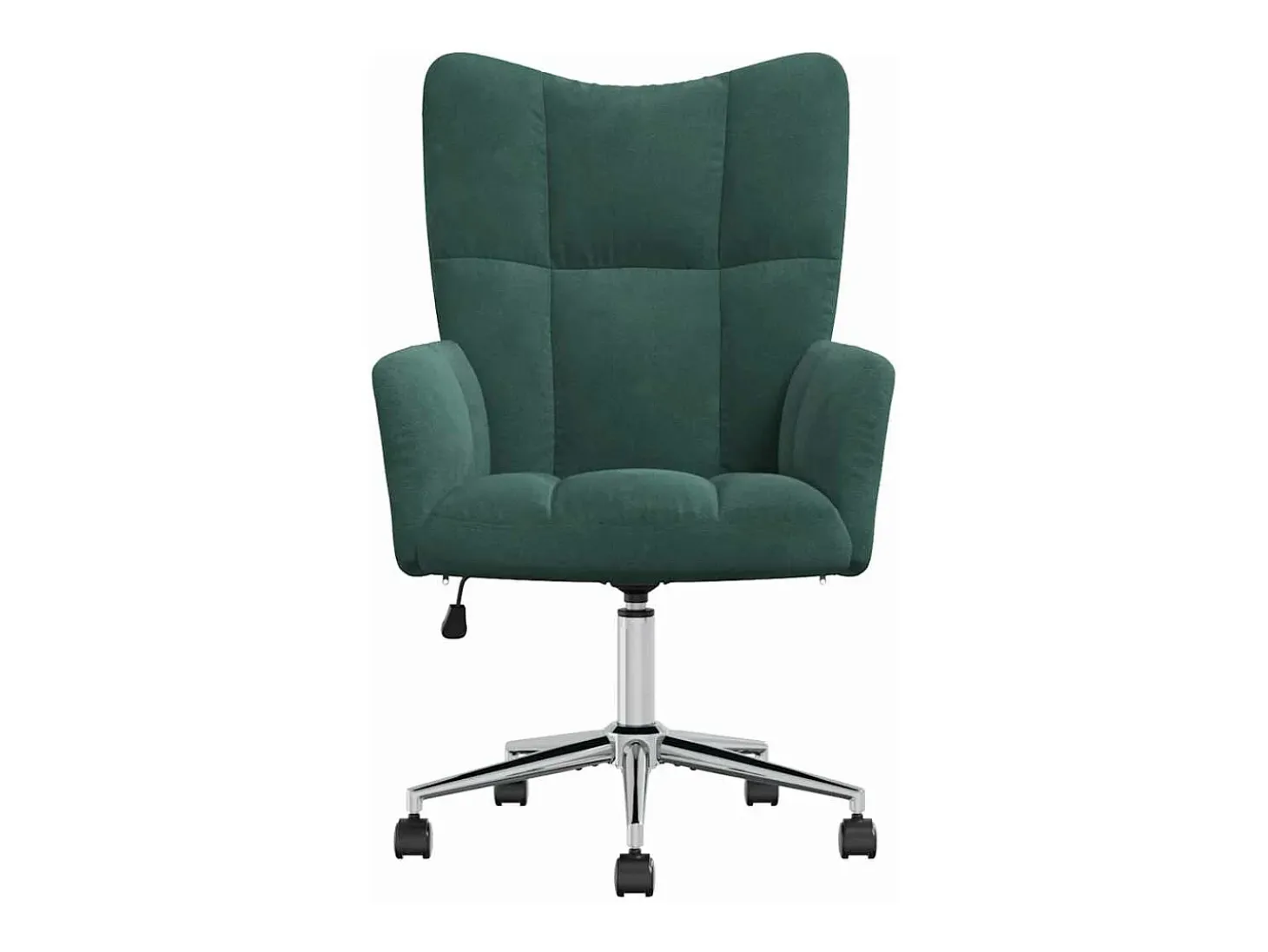 Silla de relajación de terciopelo verde oscuro