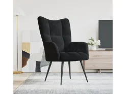 Silla de relajación de terciopelo negro