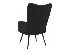 Silla de relajación de terciopelo negro