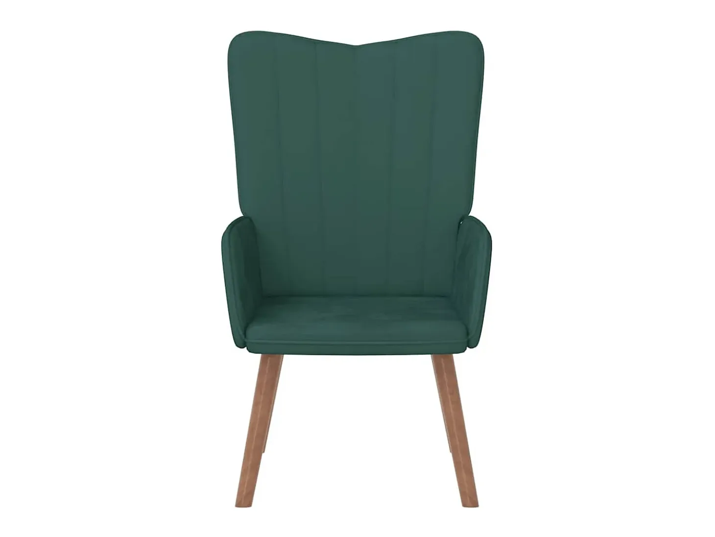 Silla de relajación de terciopelo verde oscuro