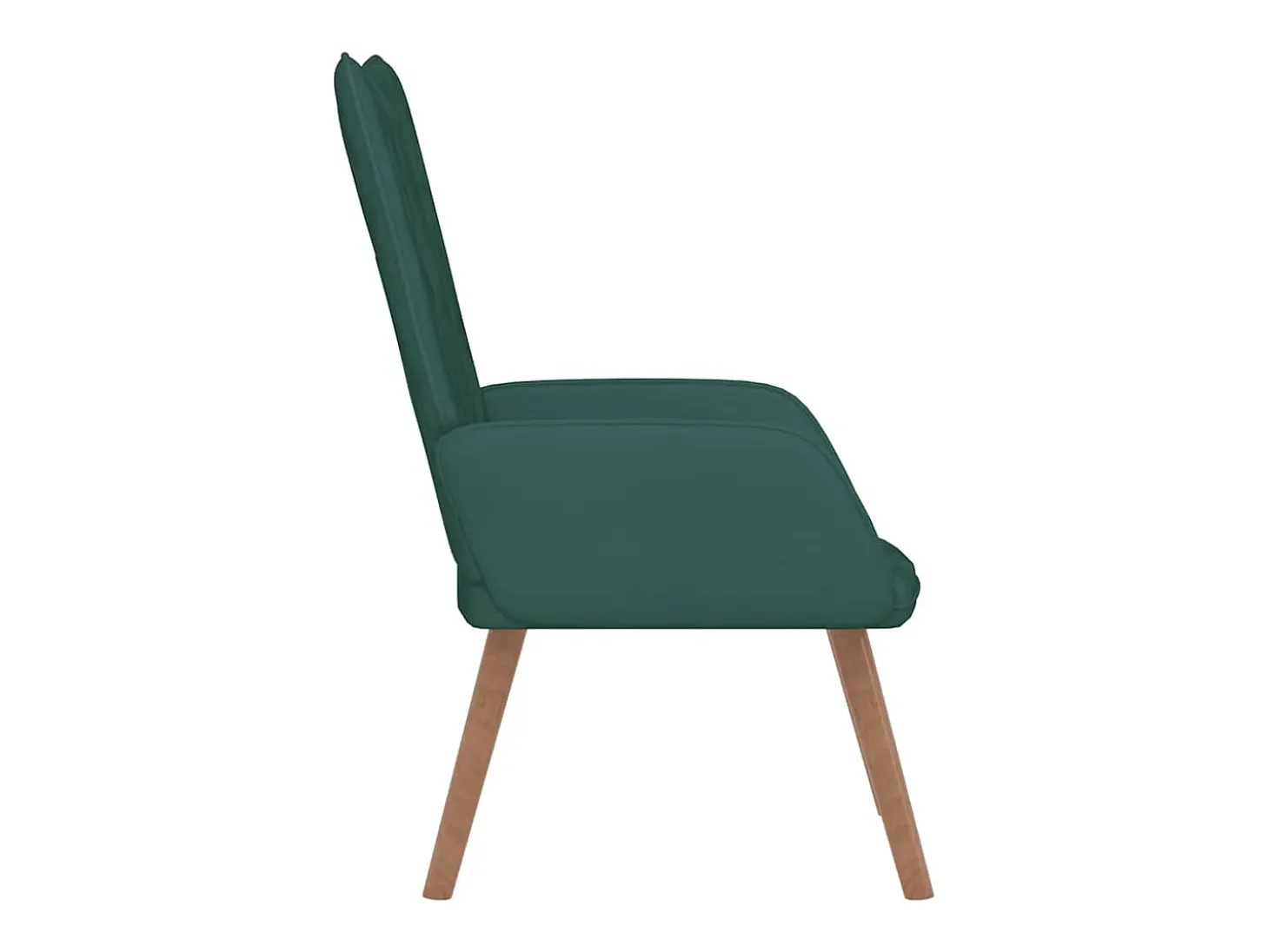 Silla de relajación de terciopelo verde oscuro