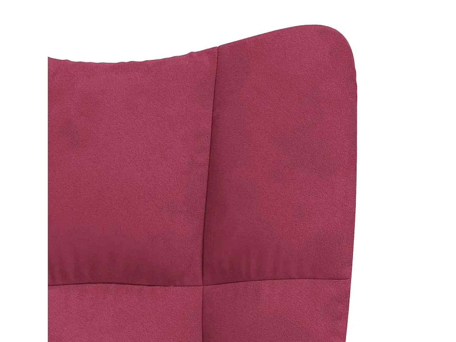 Silla de relajación de terciopelo rojo vino tinto
