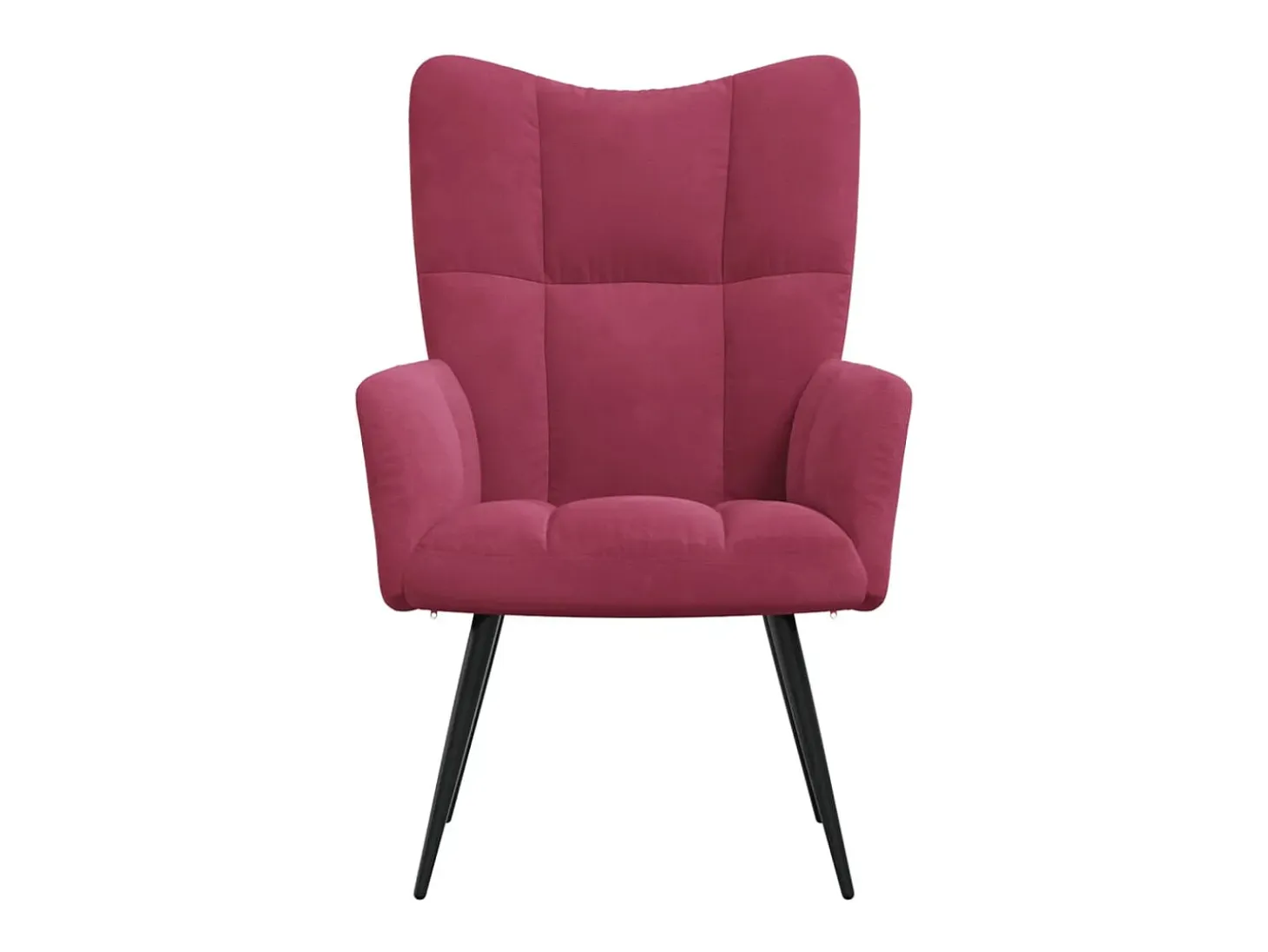 Silla de relajación de terciopelo rojo vino tinto