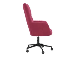 Silla de relajación de terciopelo rojo vino tinto