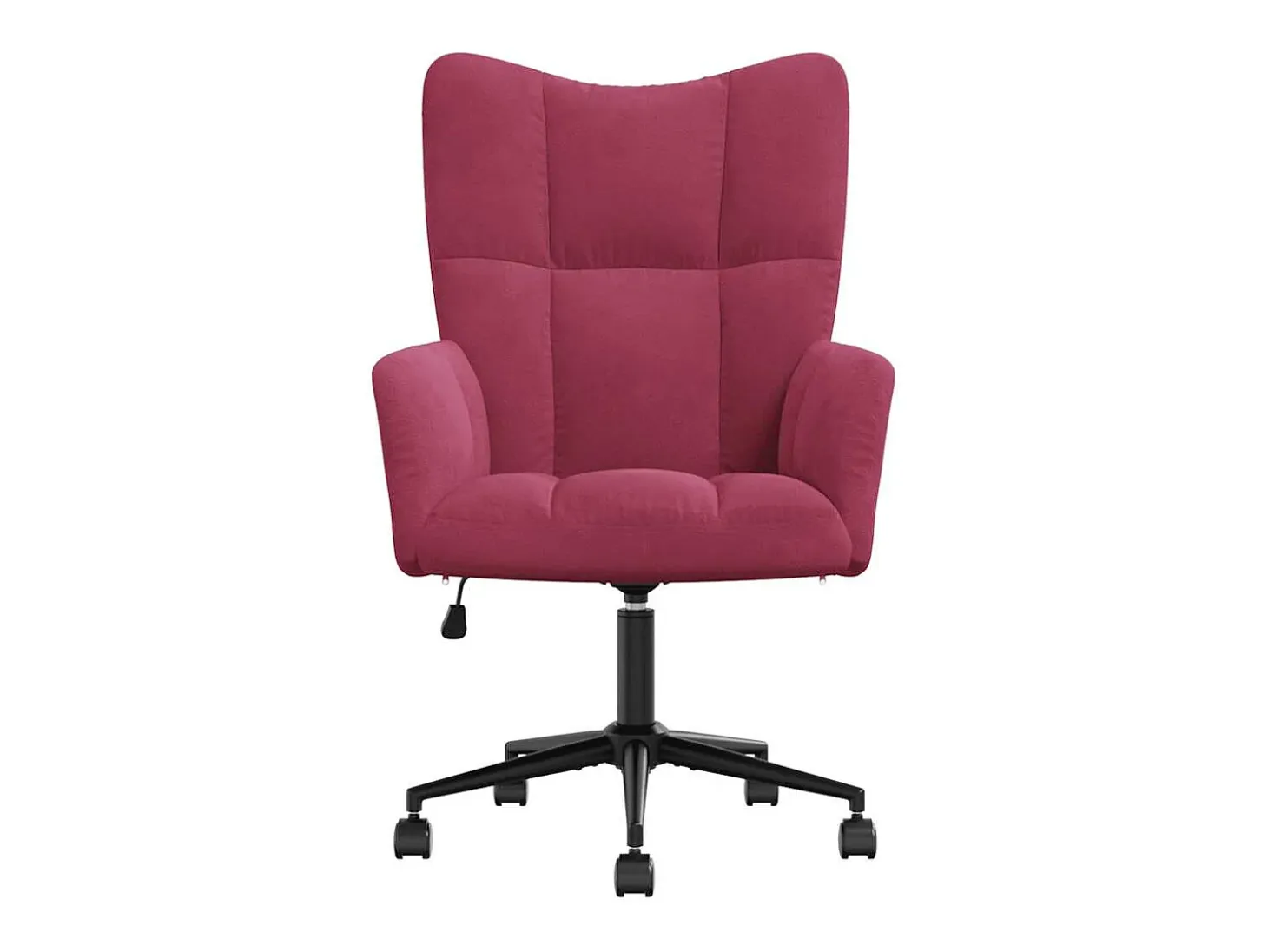 Silla de relajación de terciopelo rojo vino tinto