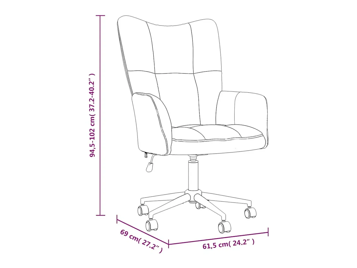 Silla de relajación de terciopelo negro