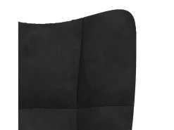 Silla de relajación de terciopelo negro