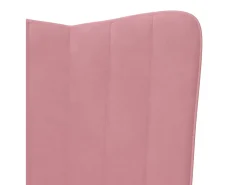 Silla de relajación de terciopelo rosa