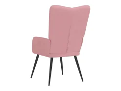 Silla de relajación de terciopelo rosa