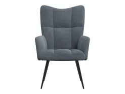 Silla de relajación de terciopelo gris oscuro