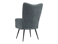 Silla de relajación de terciopelo gris oscuro