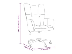 Silla de relajación de terciopelo gris oscuro