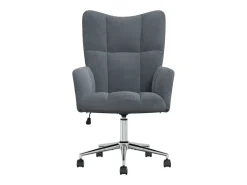 Silla de relajación de terciopelo gris oscuro