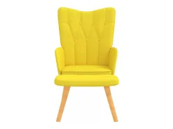 Silla de relajación taburete tela amarillo