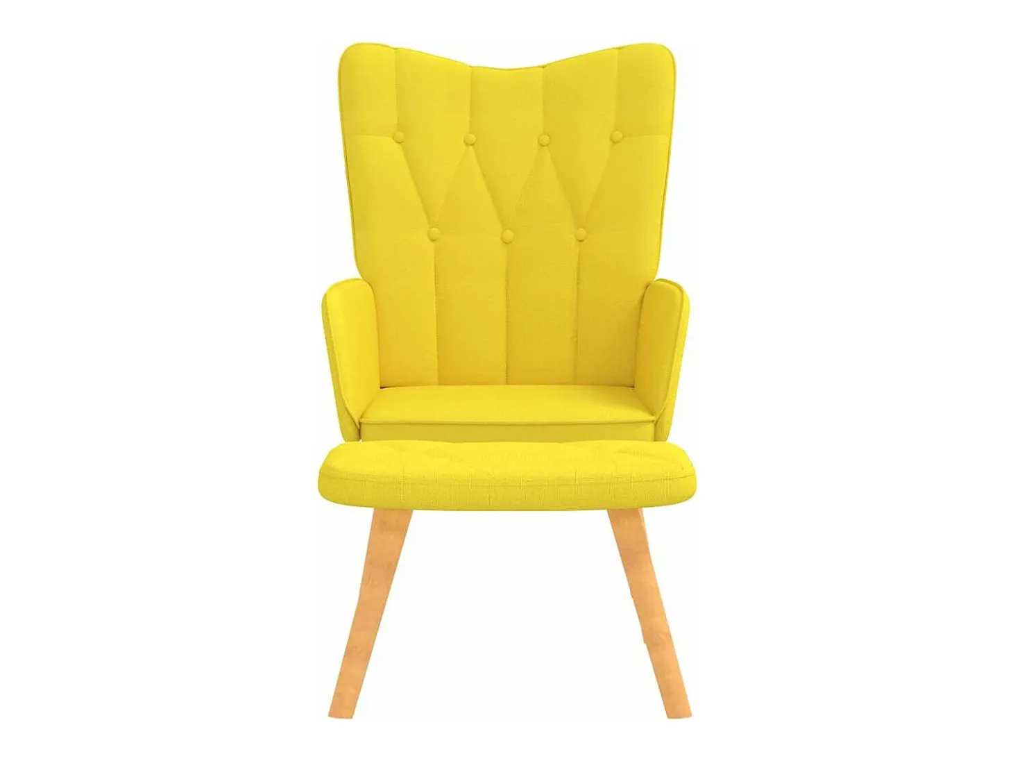 Silla de relajación taburete tela amarillo