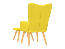 Silla de relajación taburete tela amarillo