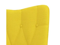 Silla de relajación taburete tela amarillo