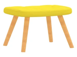 Silla de relajación taburete tela amarillo