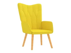 Silla de relajación taburete tela amarillo